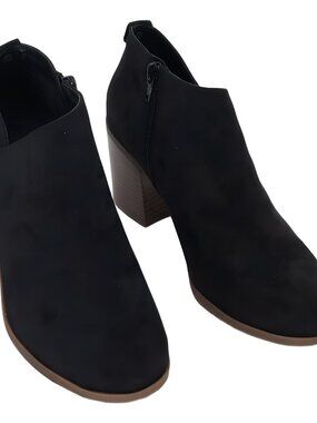 Style Co Felaa Asymmetrical Black Ankle Booties Womens 7M